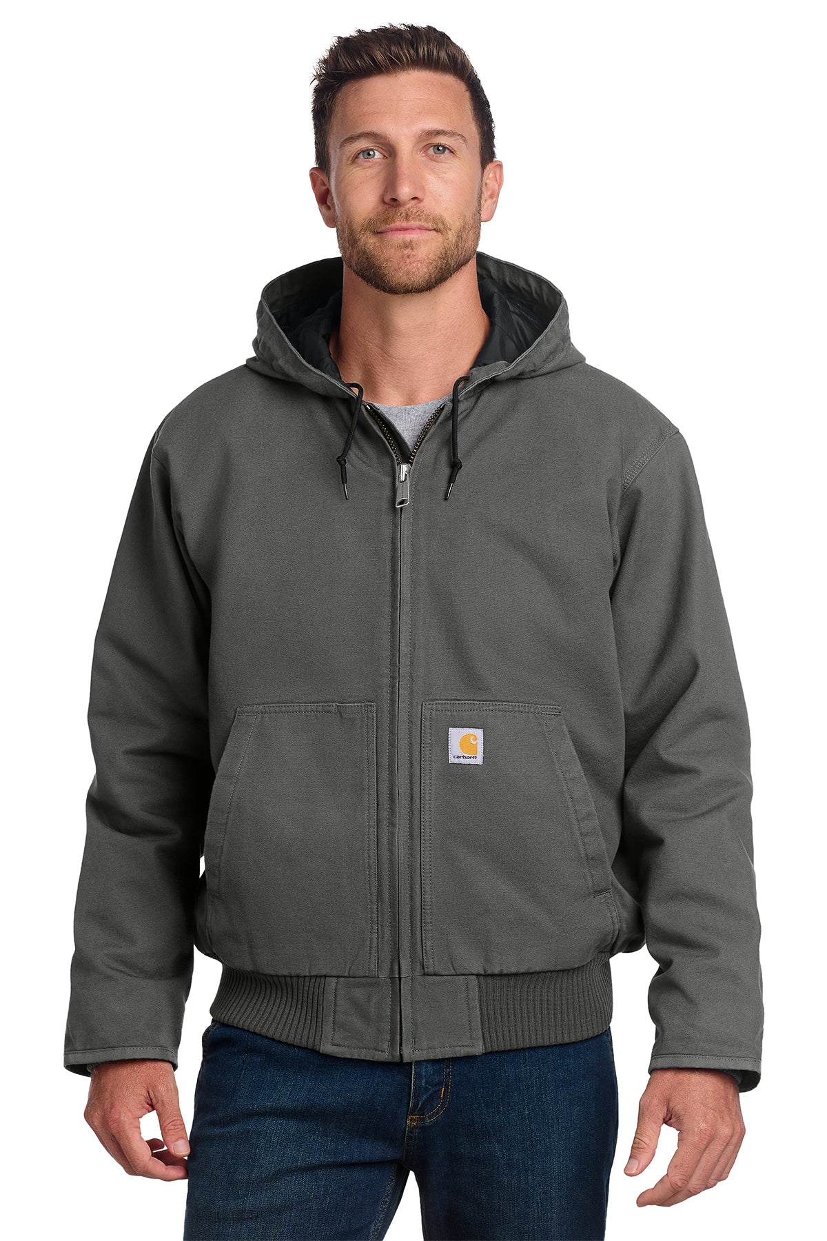 Carhartt Washed Duck Active Jac in Gravel - custom logo apparel by Buckeye Branding Co.