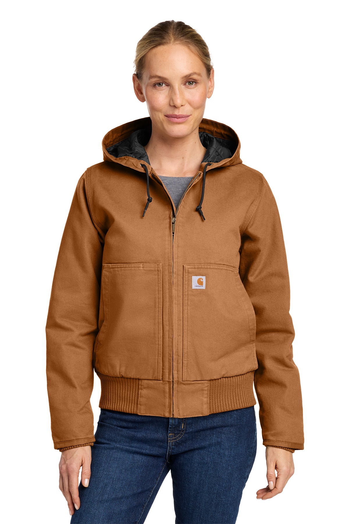 Carhartt Women's Washed Duck Active Jac in Carhartt Brown - custom logo apparel by Buckeye Branding Co.
