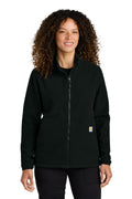 Carhartt Women's Textured Full-Zip Fleece Jacket in Black - custom logo apparel by Buckeye Branding Co.
