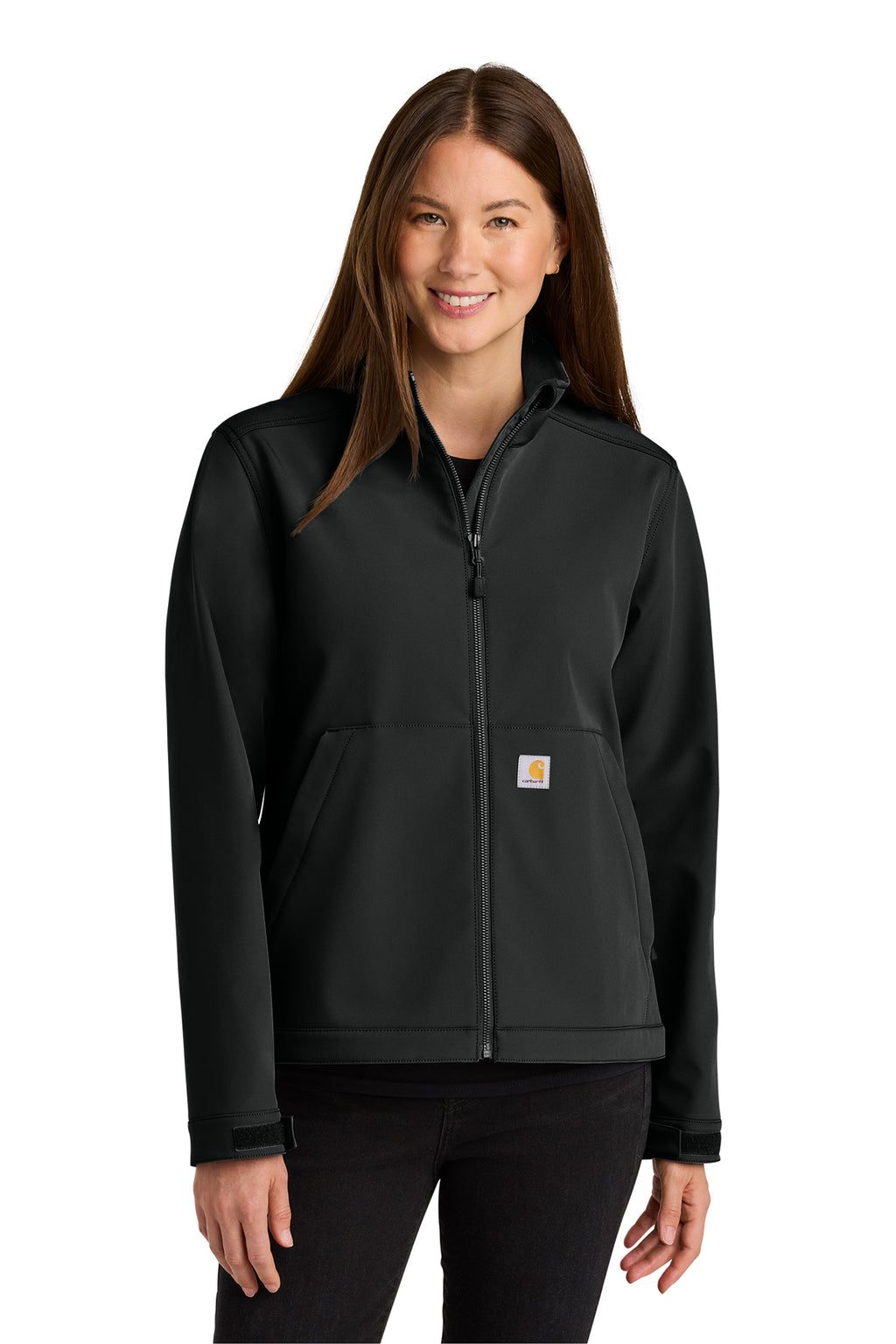 Carhartt Women's Rain Defender Soft Shell Jacket in Black - custom logo apparel by Buckeye Branding Co.