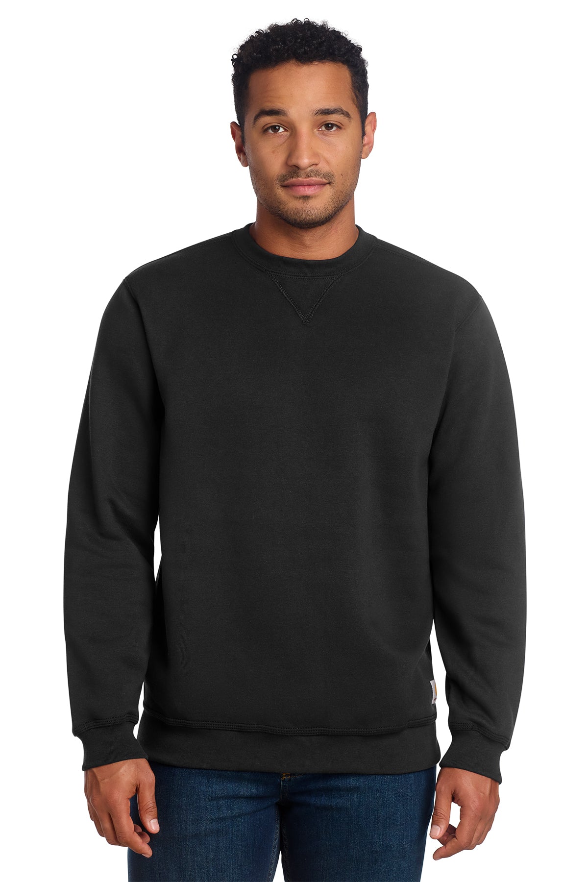 Carhartt Midweight Crewneck Sweatshirt in Black - custom logo apparel by Buckeye Branding Co.