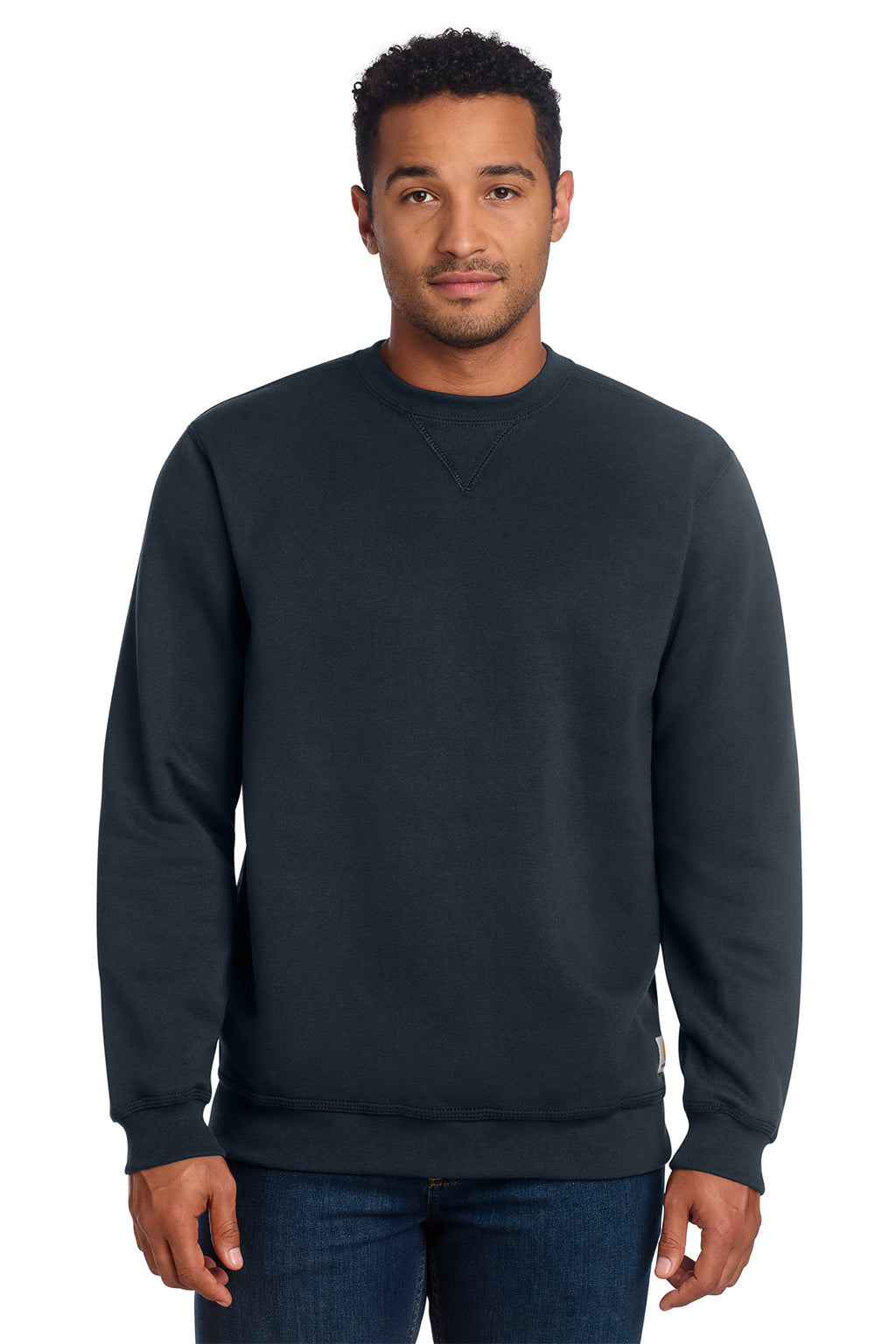 Carhartt Midweight Crewneck Sweatshirt in New Navy - custom logo apparel by Buckeye Branding Co.