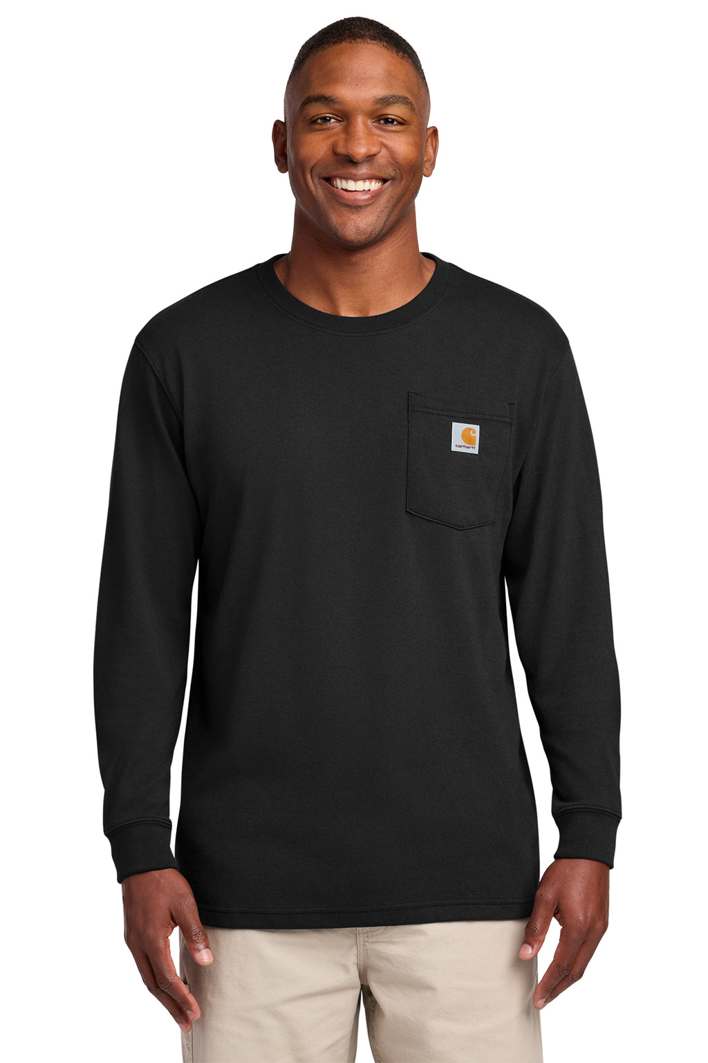 Carhartt Workwear Pocket Long Sleeve Tee in Black - custom logo apparel by Buckeye Branding Co.