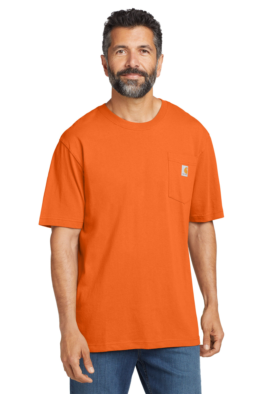 Carhartt Workwear Pocket Tee in Brite Orange - custom logo apparel by Buckeye Branding Co.