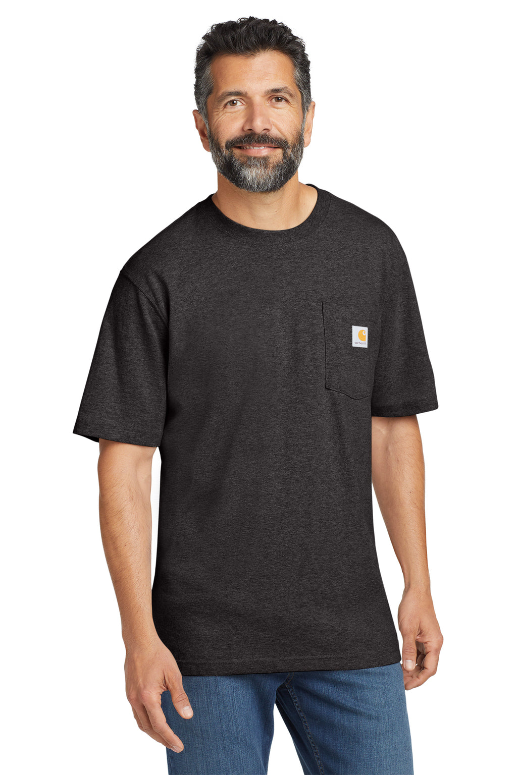 Carhartt Workwear Pocket Tee in Carbon Heather - custom logo apparel by Buckeye Branding Co.