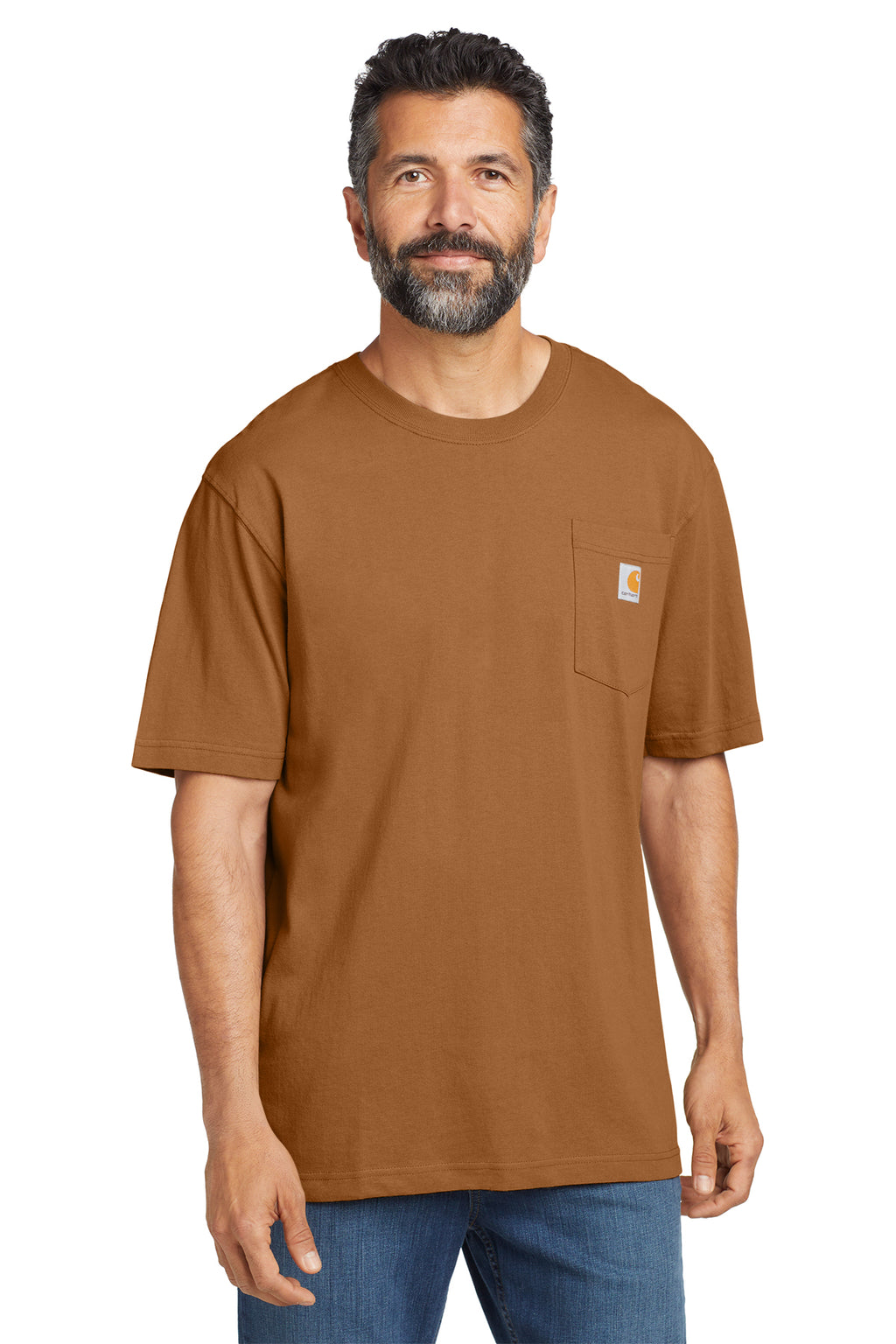 Carhartt Workwear Pocket Tee in Carhartt Brown - custom logo apparel by Buckeye Branding Co.