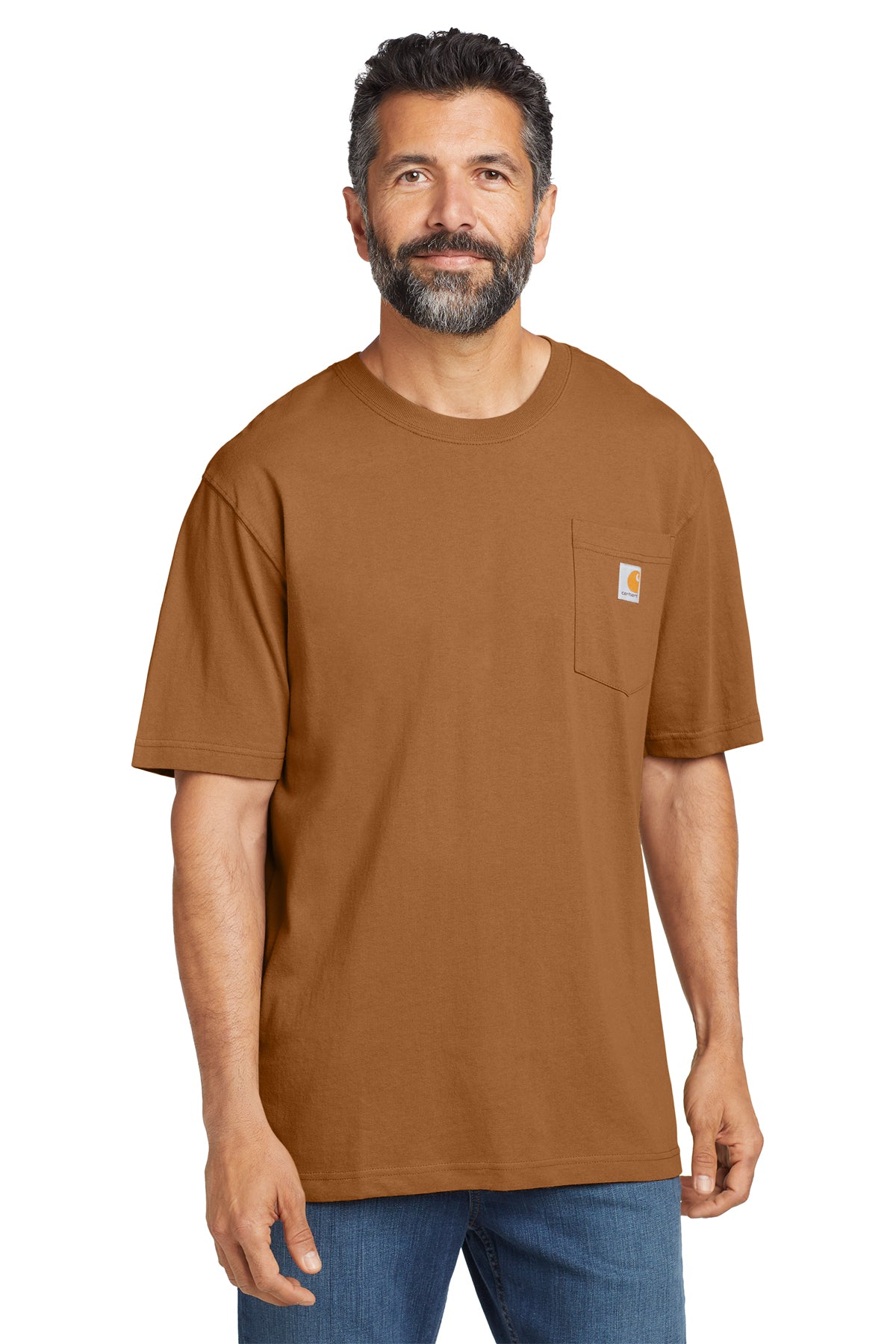 Carhartt Workwear Pocket Tee in Carhartt Brown - custom logo apparel by Buckeye Branding Co.