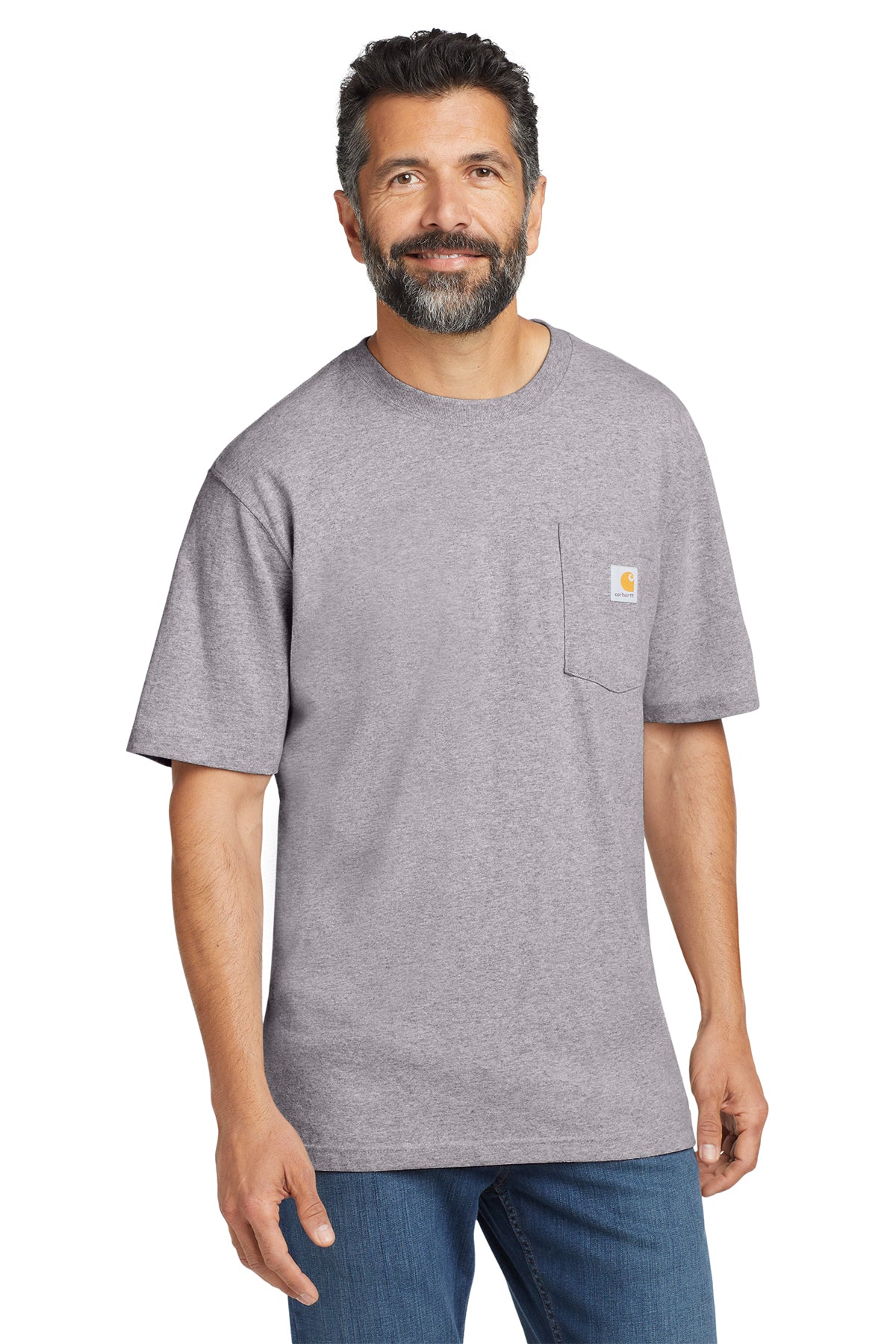 Carhartt Workwear Pocket Tee in Heather Grey - custom logo apparel by Buckeye Branding Co.