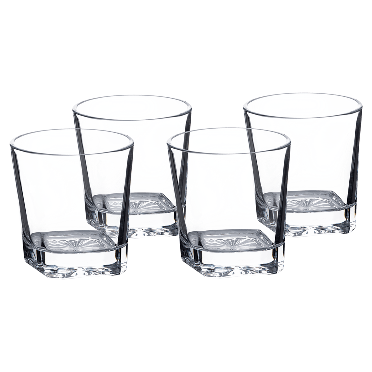 Engraved Rocks Glasses Set of 4 in Gift Box, blank before personalization