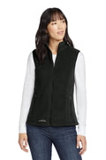 Eddie Bauer Women's Fleece Vest in Black - custom logo apparel by Buckeye Branding Co.