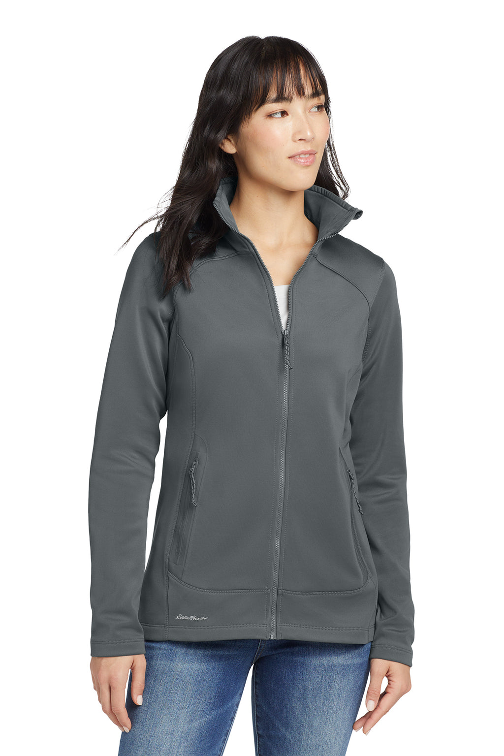 Eddie Bauer Women's Highpoint Fleece Jacket in Metal Grey - custom logo apparel by Buckeye Branding Co.