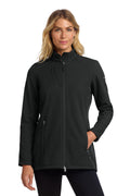 Eddie Bauer Women's Stretch Soft Shell Jacket in Deep Black - custom logo apparel by Buckeye Branding Co.