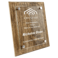 8" x 10" Barnwood Floating Glass Plaque