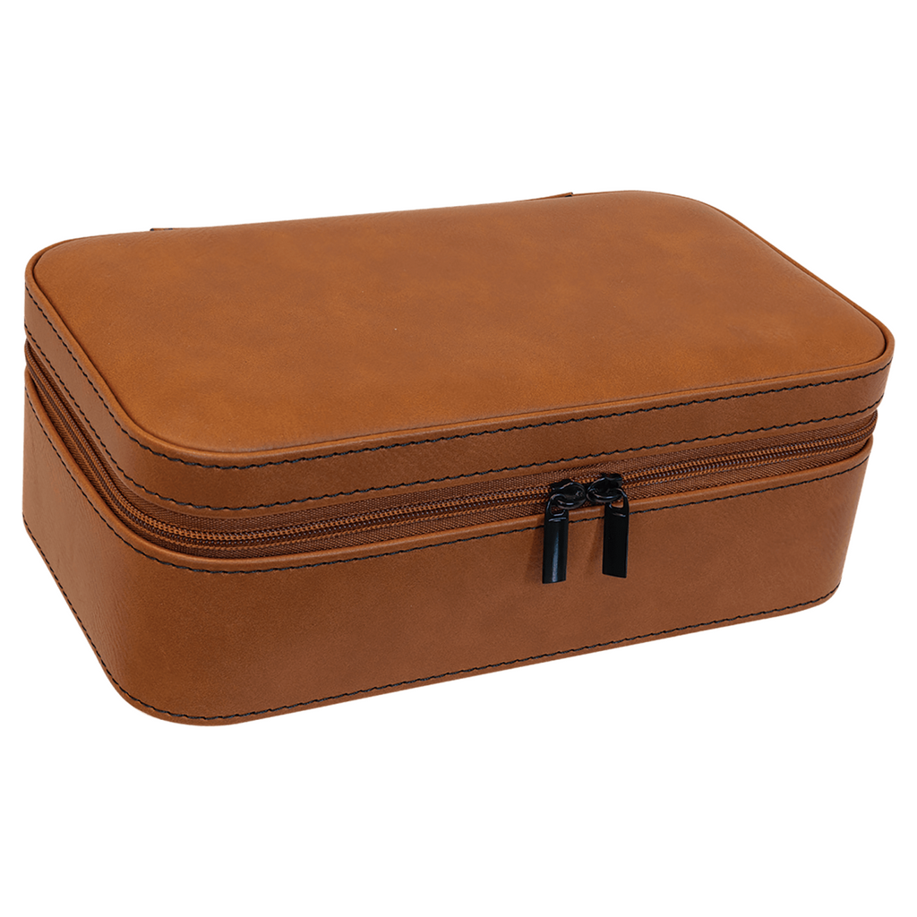 Engraved Leatherette Jewelry Box, blank before personalization