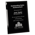 9" x 12" Black Glass Mirror Plaque