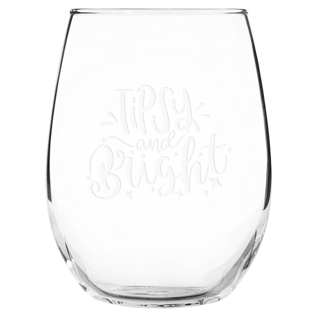 15 oz. Stemless Wine Glass - custom engraved glassware by The Buckeye Branding Company