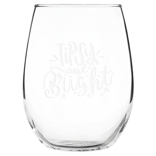 15 oz. Stemless Wine Glass - custom engraved glassware by The Buckeye Branding Company