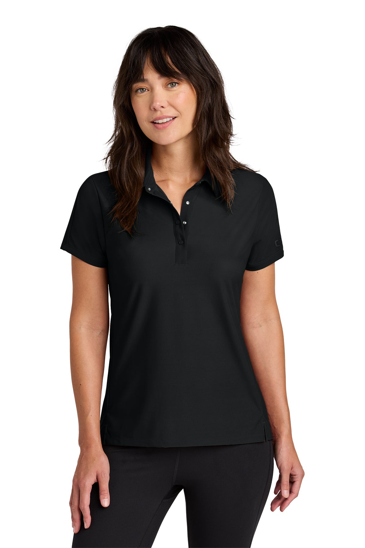 OGIO Women's Envision Polo in Blacktop - custom logo apparel by Buckeye Branding Co.