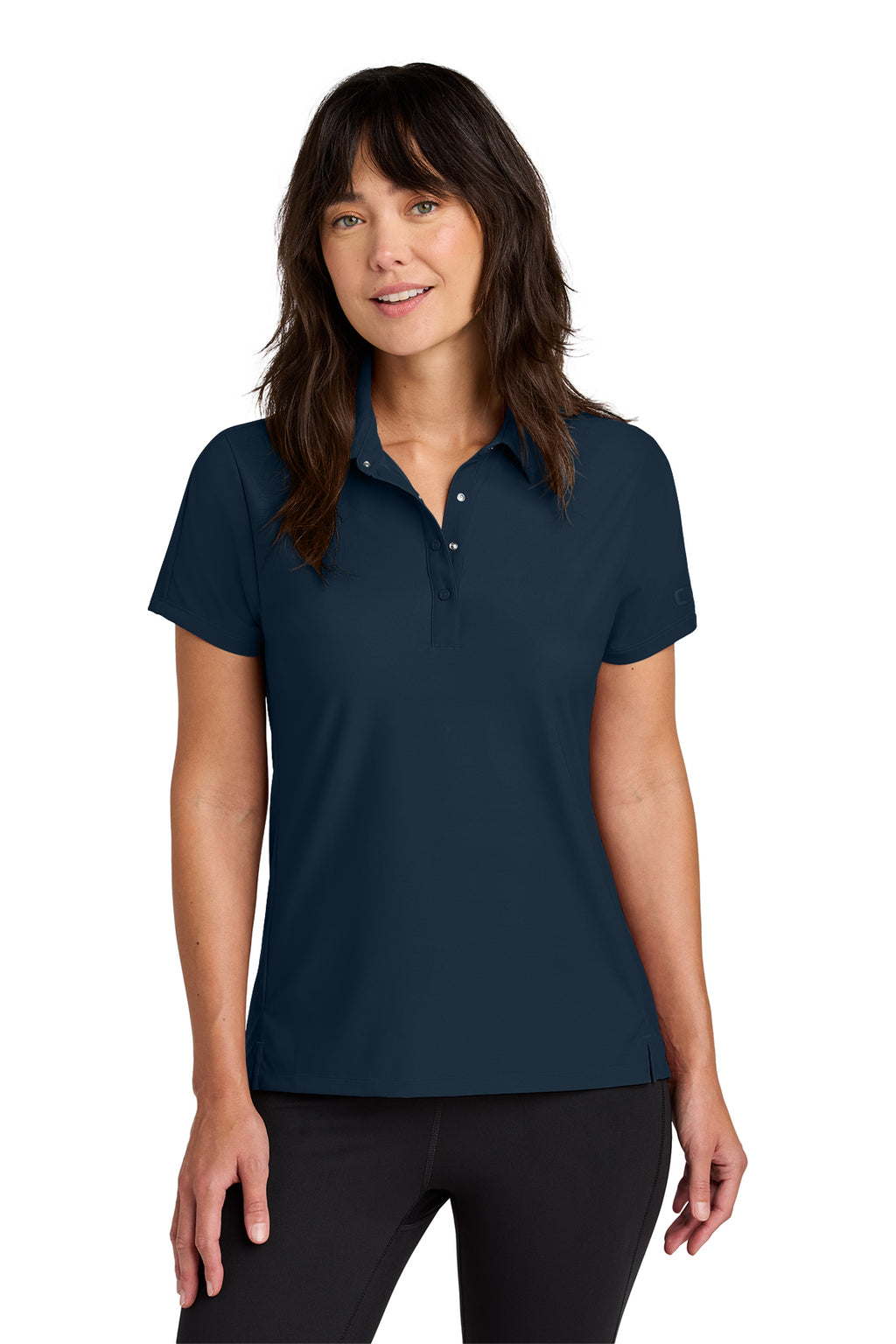 OGIO Women's Envision Polo in River Blue Navy - custom logo apparel by Buckeye Branding Co.