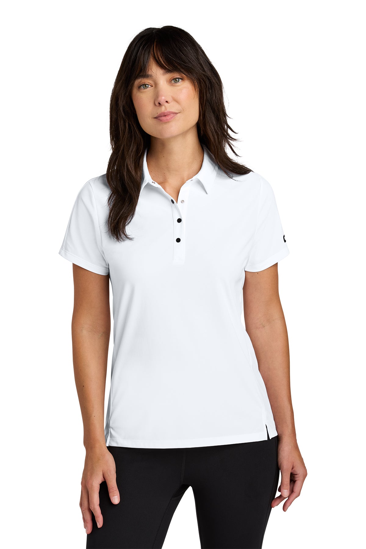 OGIO Women's Envision Polo in White - custom logo apparel by Buckeye Branding Co.