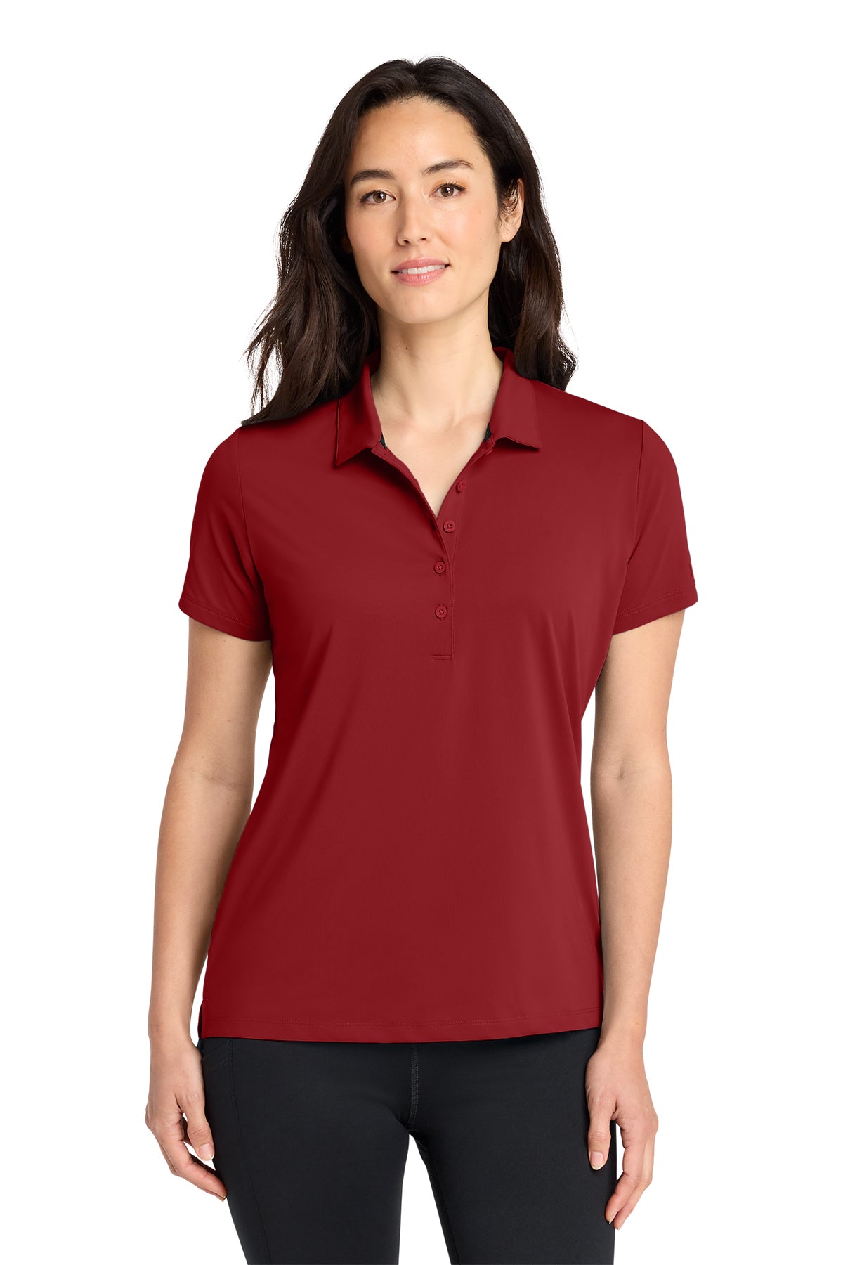 OGIO Women's Regain Polo in Signal Red - custom logo apparel by Buckeye Branding Co.