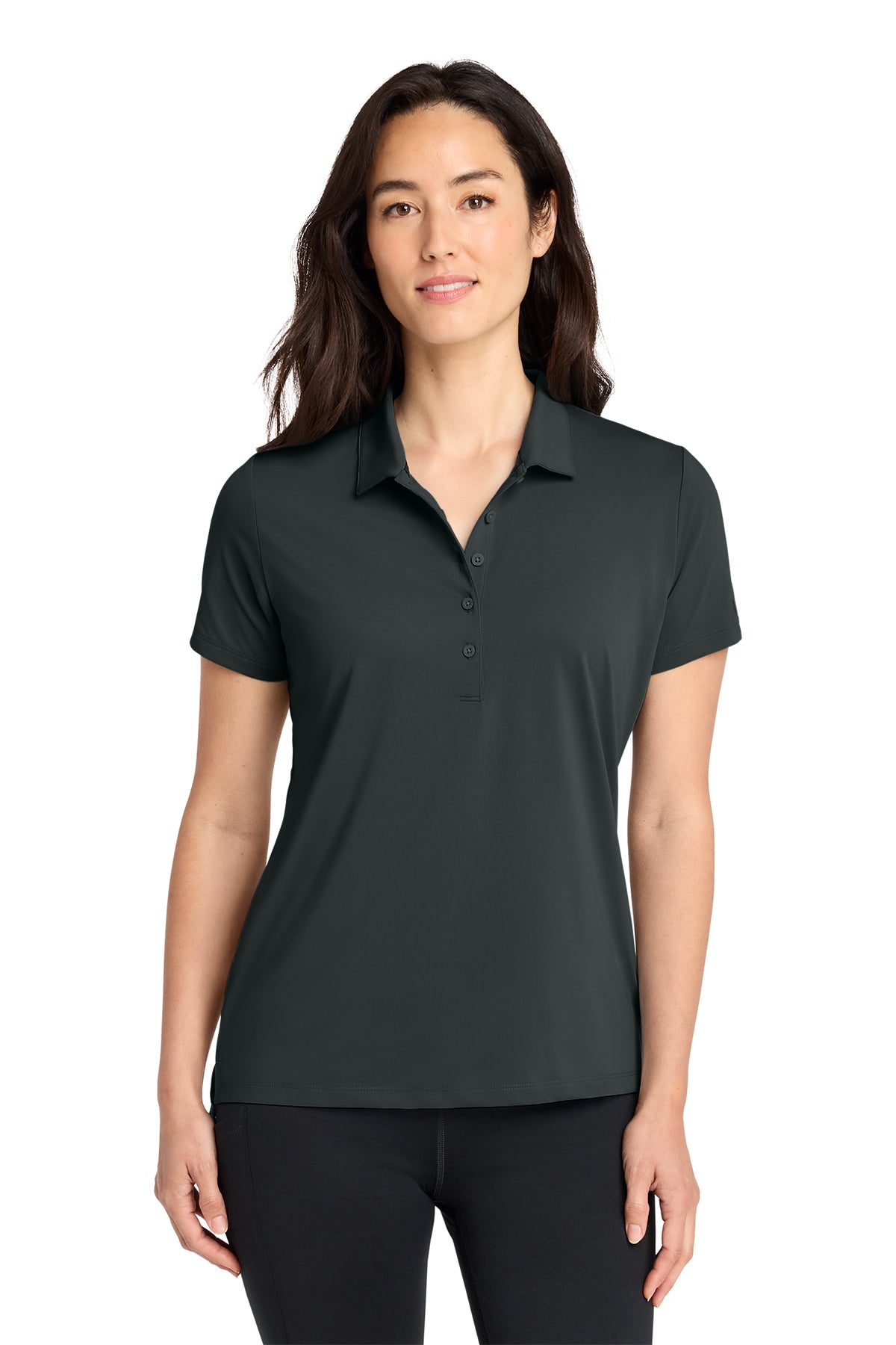 OGIO Women's Regain Polo in Tarmac Grey - custom logo apparel by Buckeye Branding Co.
