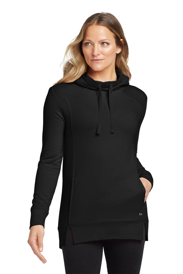 OGIO Women's Luuma Pullover Fleece Hoodie in Blacktop - custom logo apparel by Buckeye Branding Co.