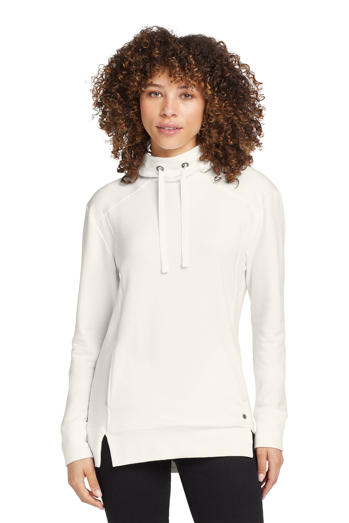 OGIO Women's Luuma Pullover Fleece Hoodie in Ivory Snow - custom logo apparel by Buckeye Branding Co.