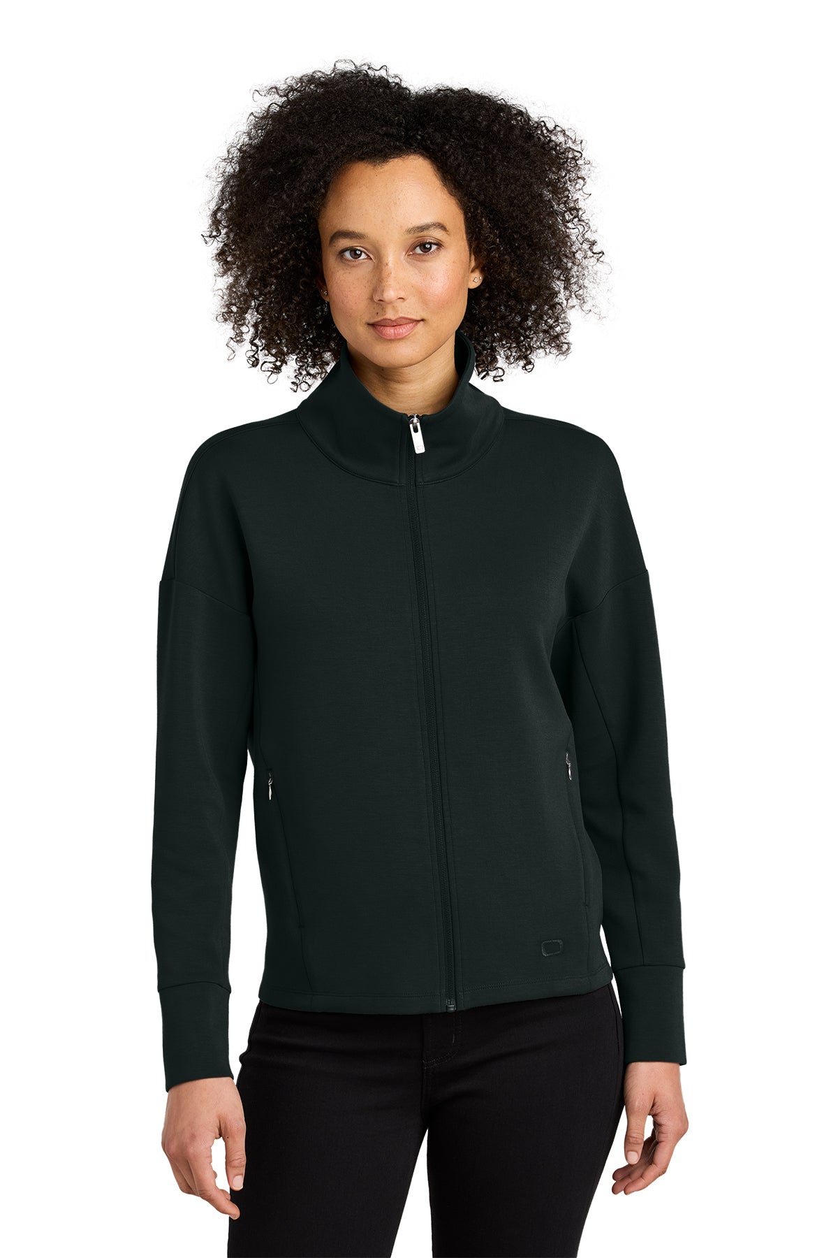 OGIO Women's Transcend Full-Zip in Blacktop - custom logo apparel by Buckeye Branding Co.