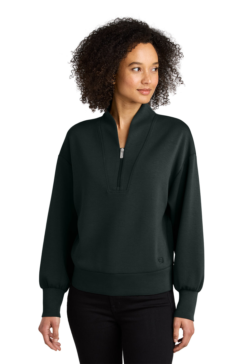 OGIO Women's Transcend 1/4-Zip in Blacktop - custom logo apparel by Buckeye Branding Co.