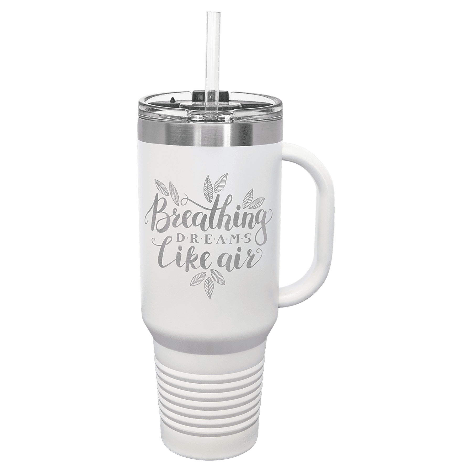 40 oz. Travel Mug with Snap Lid & Straw