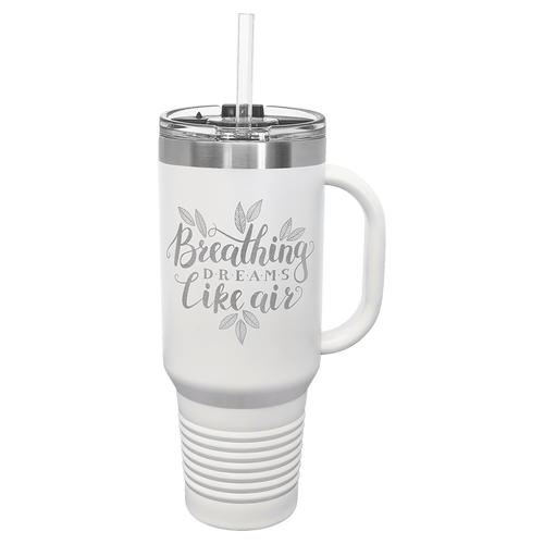 40 oz. Travel Mug with Snap Lid & Straw - custom engraved tumbler by The Buckeye Branding Company