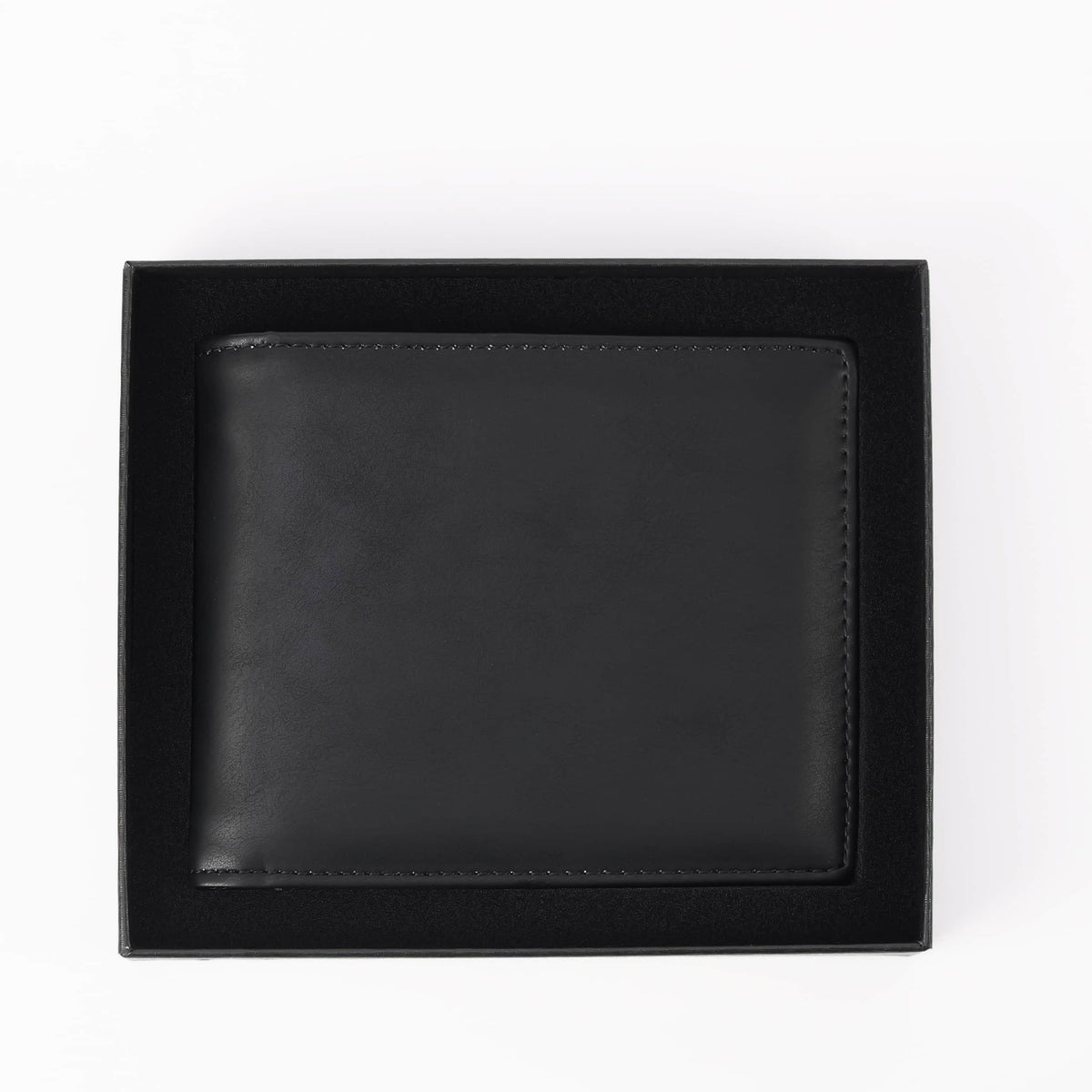 Engraved Leatherette Bifold Wallet, blank before personalization