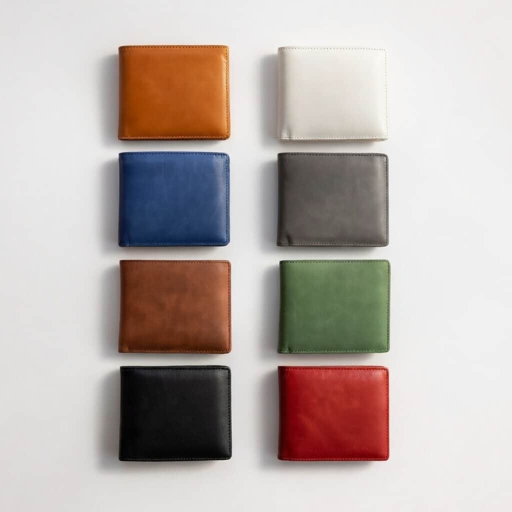 Engraved Leatherette Bifold Wallet, blank before personalization
