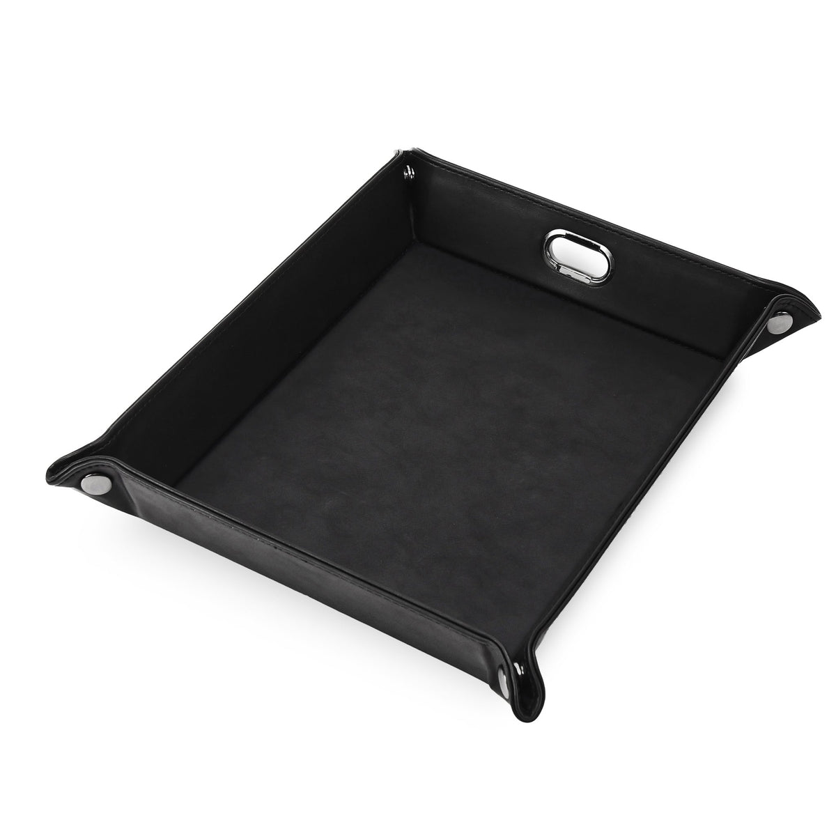 Engraved Leatherette Valet Tray, blank before personalization