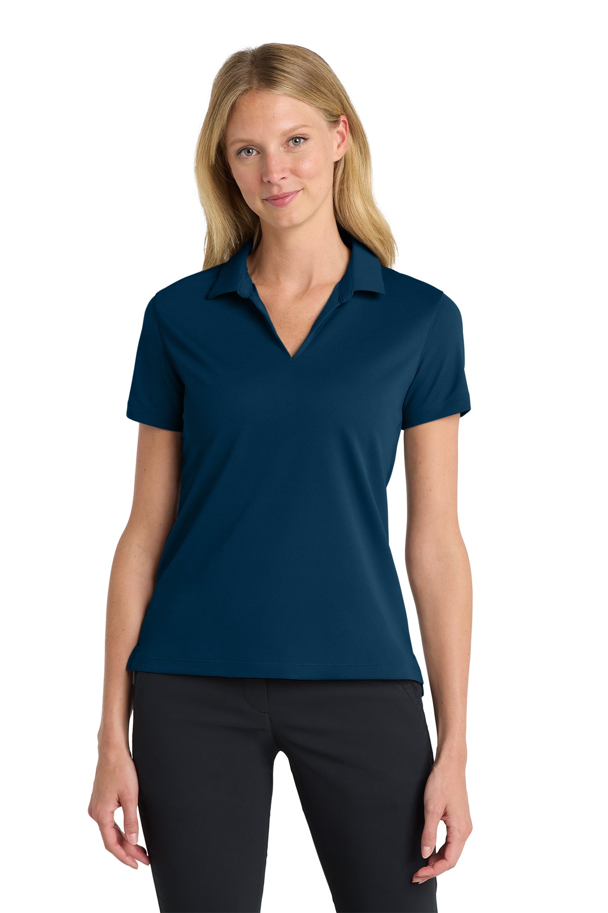 Nike Women's Dri-FIT Micro Pique 2.0 Polo in Navy - custom logo apparel by Buckeye Branding Co.