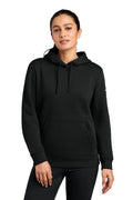 Nike Women's Club Fleece Sleeve Swoosh Pullover Hoodie in Black - custom logo apparel by Buckeye Branding Co.