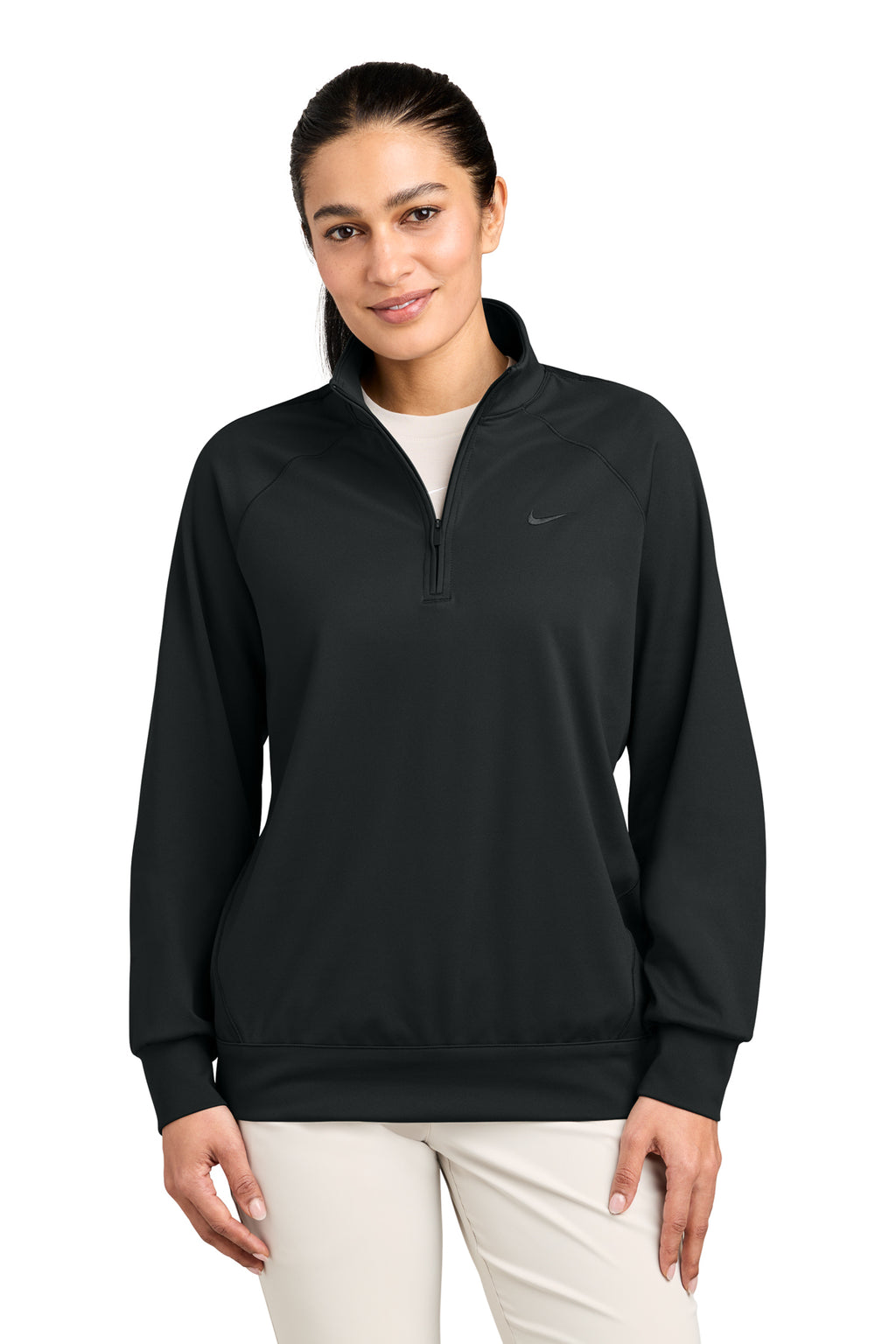 Nike Women's Dri-FIT Primary 1/4-Zip in Black - custom logo apparel by Buckeye Branding Co.
