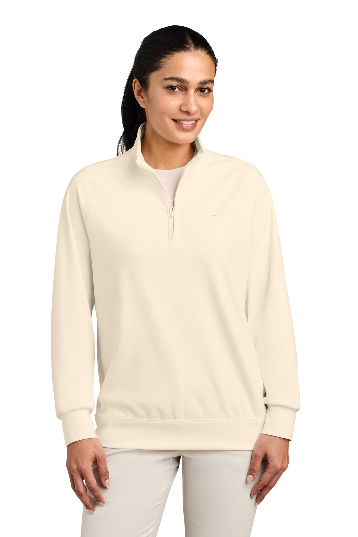 Nike Women's Dri-FIT Primary 1/4-Zip in Pale Ivory - custom logo apparel by Buckeye Branding Co.