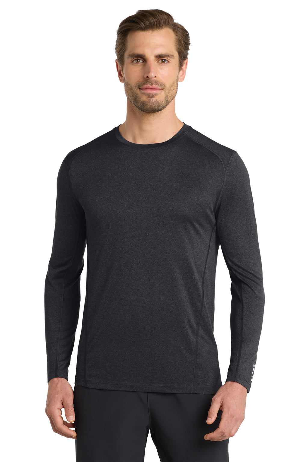 OGIO Endurance Long Sleeve Pulse Crew in Blacktop - custom logo apparel by Buckeye Branding Co.