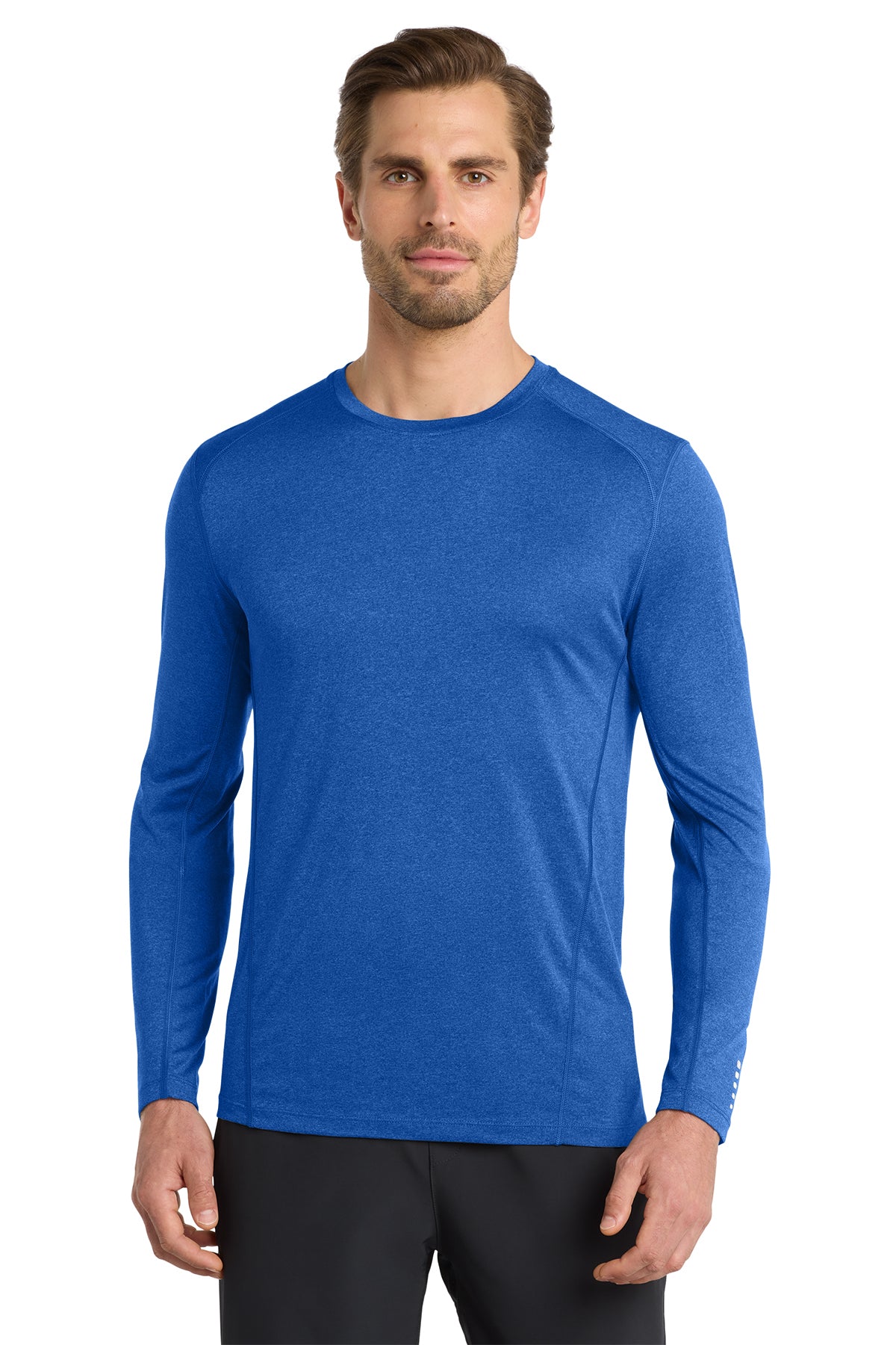 OGIO Endurance Long Sleeve Pulse Crew in Electric Blue - custom logo apparel by Buckeye Branding Co.