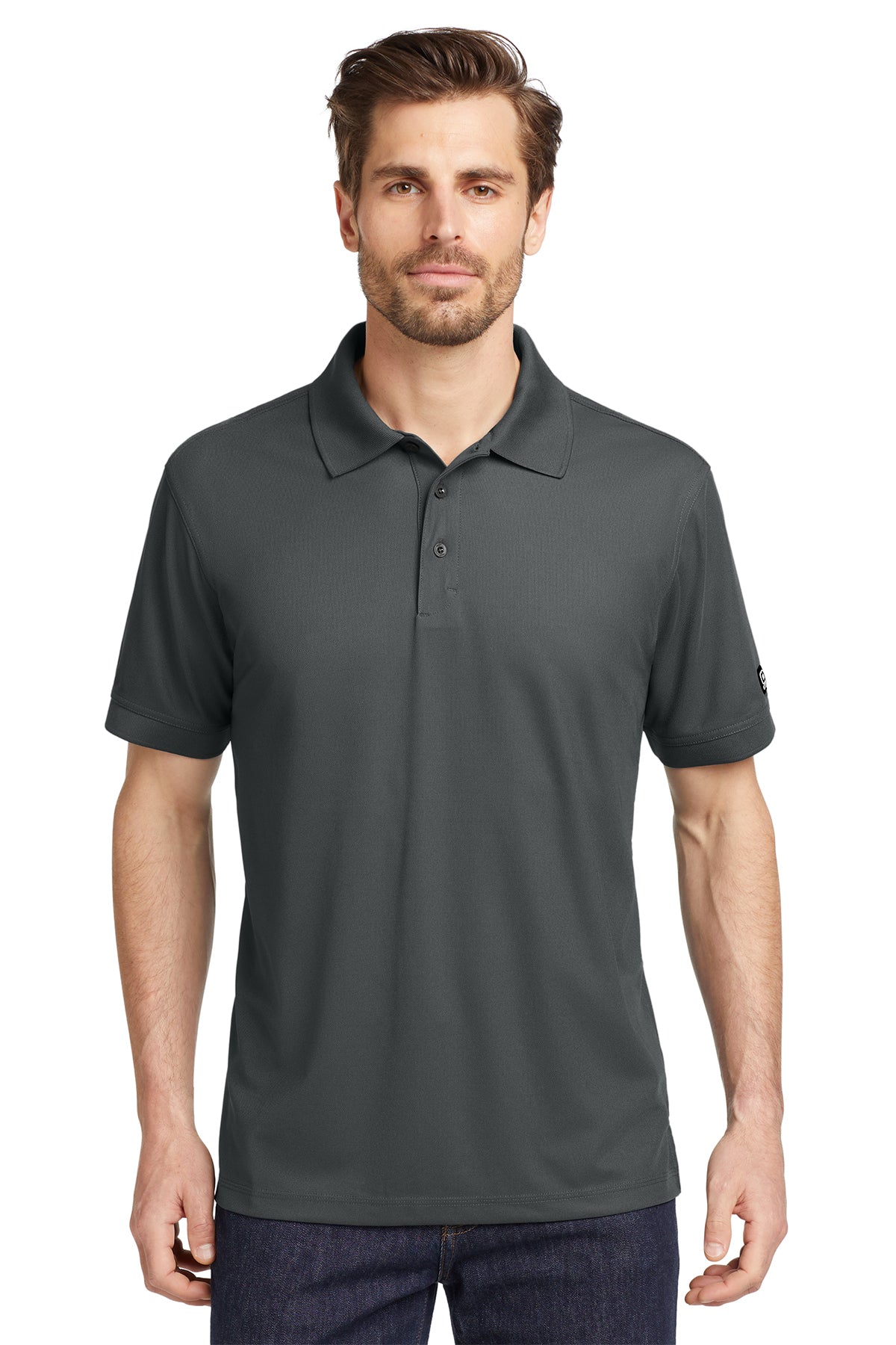 OGIO Caliber2.0 Polo in Diesel Grey - custom logo apparel by Buckeye Branding Co.