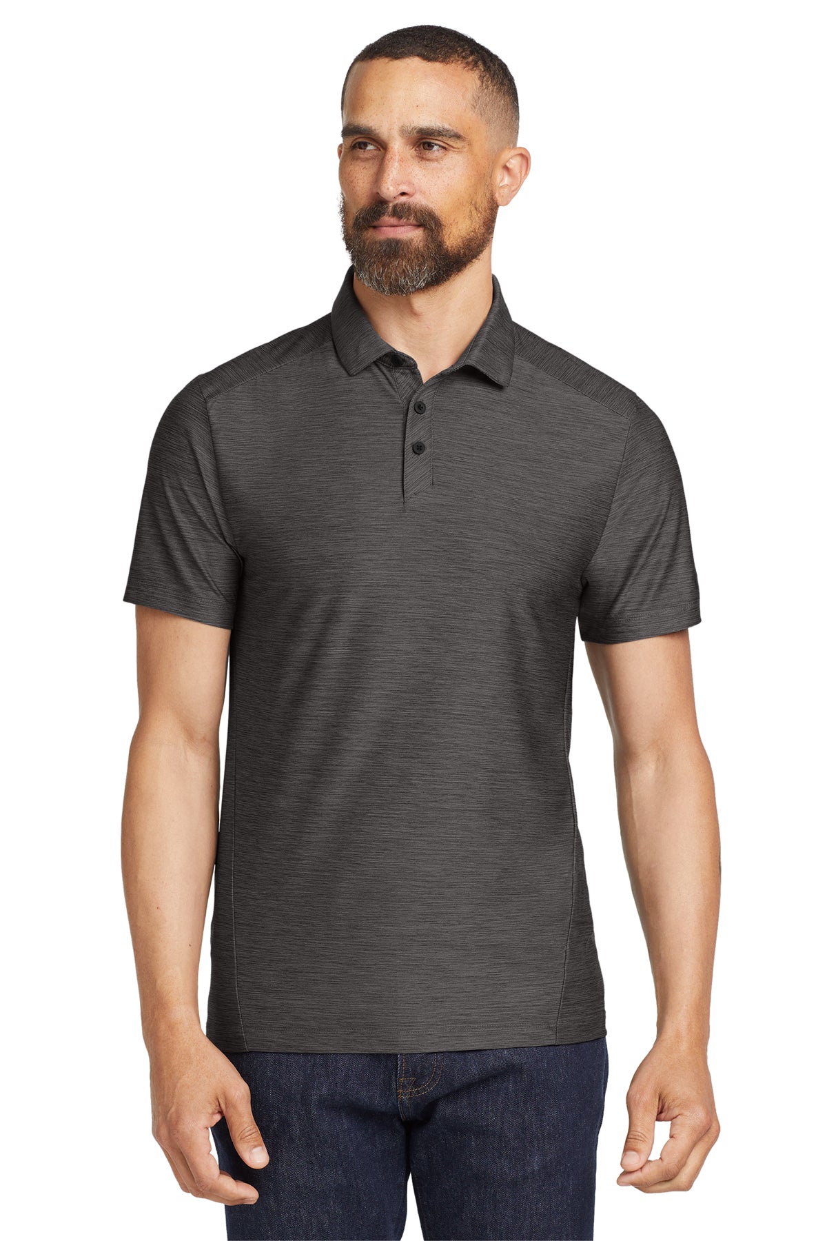 OGIO Slate Polo in Blacktop - custom logo apparel by Buckeye Branding Co.