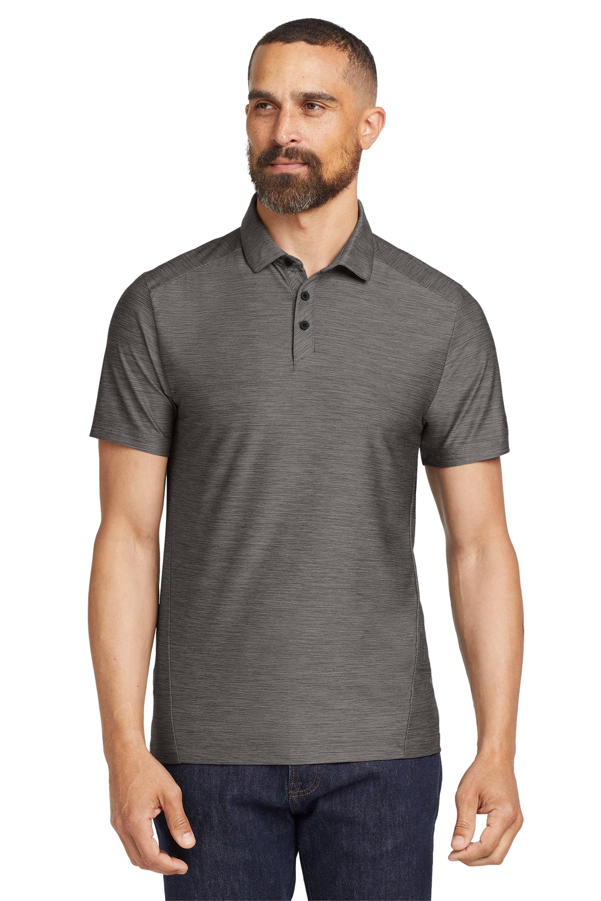 OGIO Slate Polo in Gear Grey - custom logo apparel by Buckeye Branding Co.
