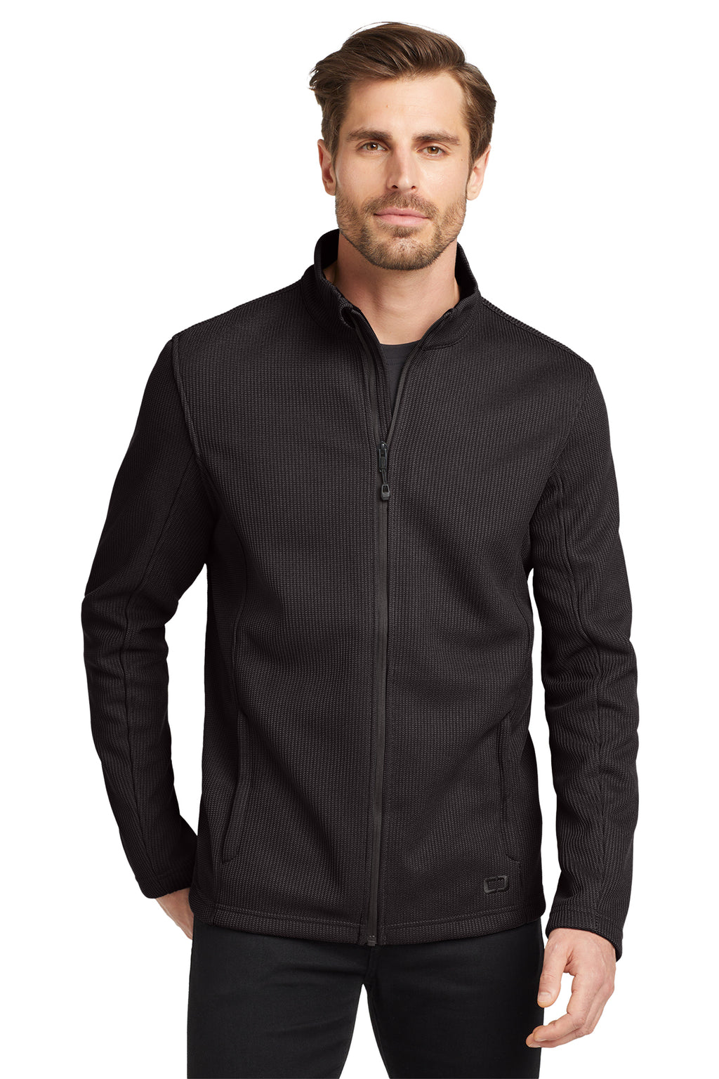 OGIO Grit Fleece Jacket in Blacktop - custom logo apparel by Buckeye Branding Co.