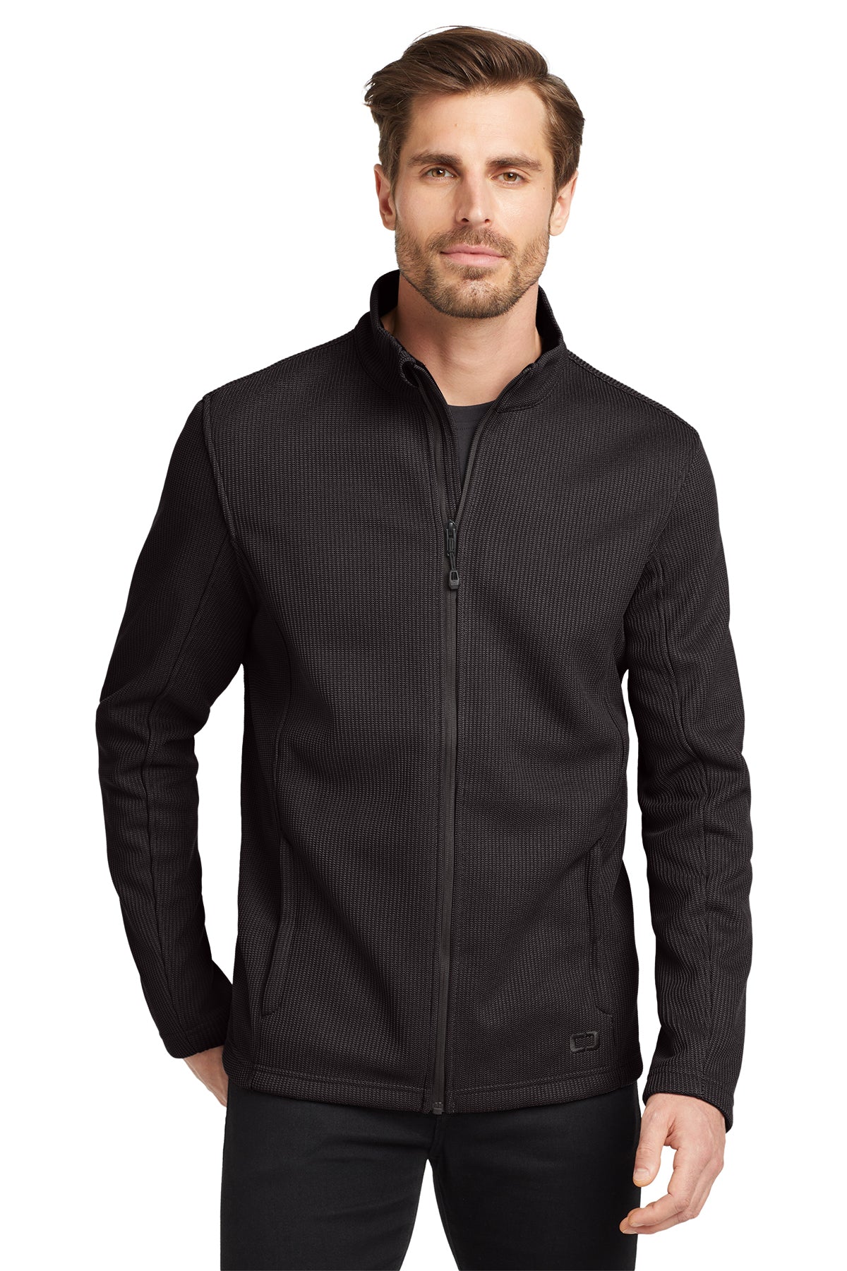 OGIO Grit Fleece Jacket in Blacktop - custom logo apparel by Buckeye Branding Co.