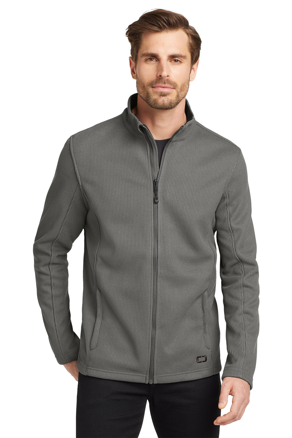 OGIO Grit Fleece Jacket in Gear Grey - custom logo apparel by Buckeye Branding Co.