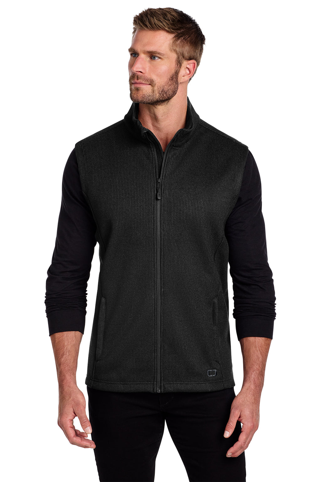 OGIO Grit Fleece Vest in Blacktop - custom logo apparel by Buckeye Branding Co.