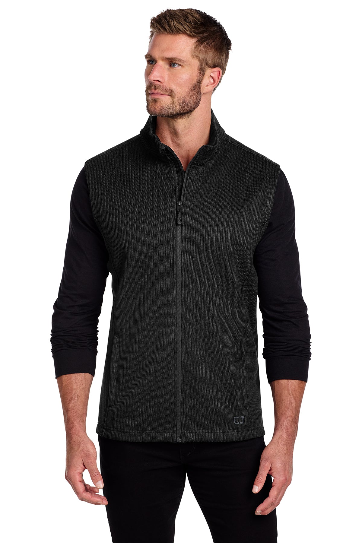 OGIO Grit Fleece Vest in Blacktop - custom logo apparel by Buckeye Branding Co.