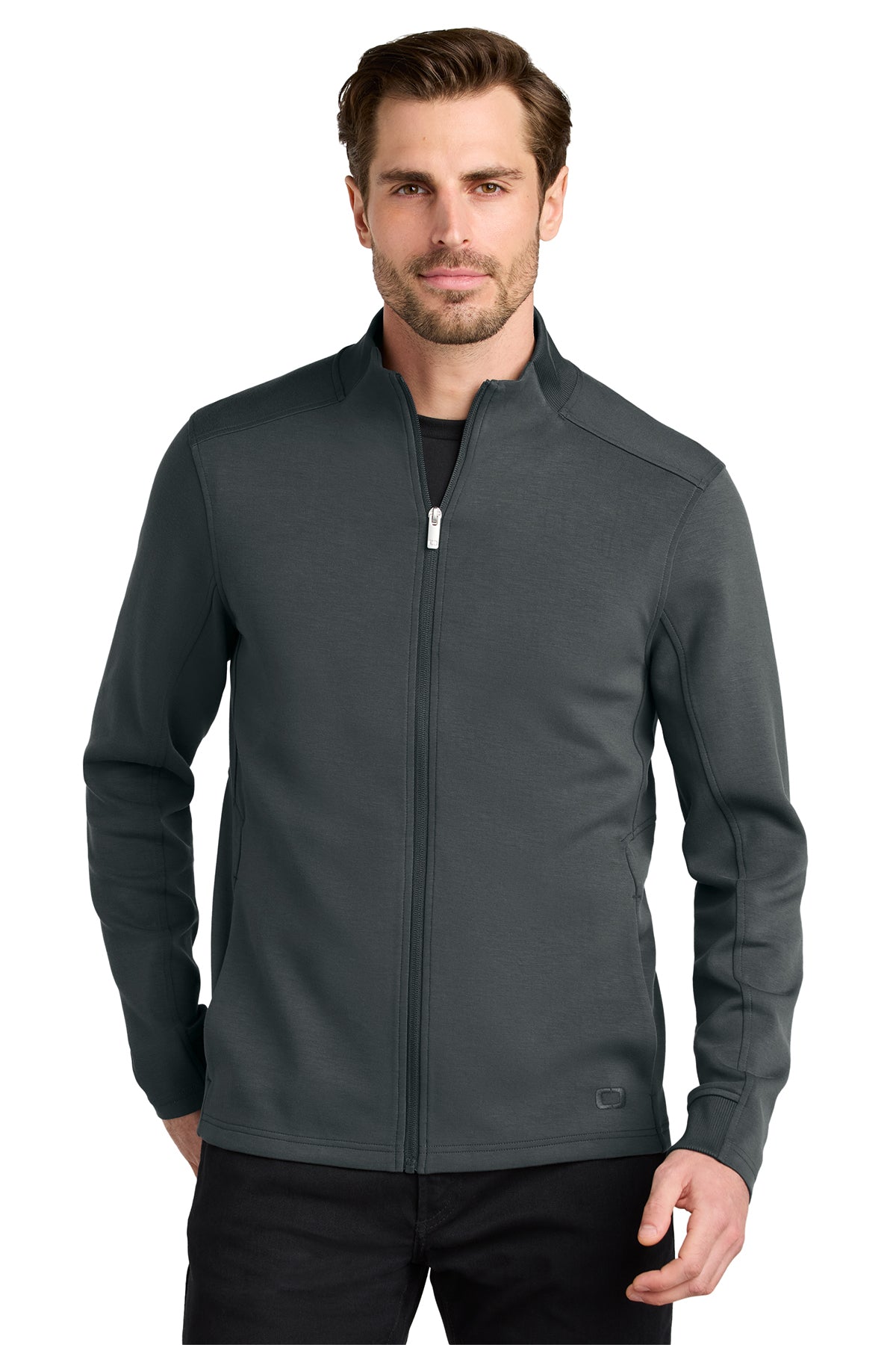 OGIO Transcend Full-Zip in Tarmac Grey - custom logo apparel by Buckeye Branding Co.